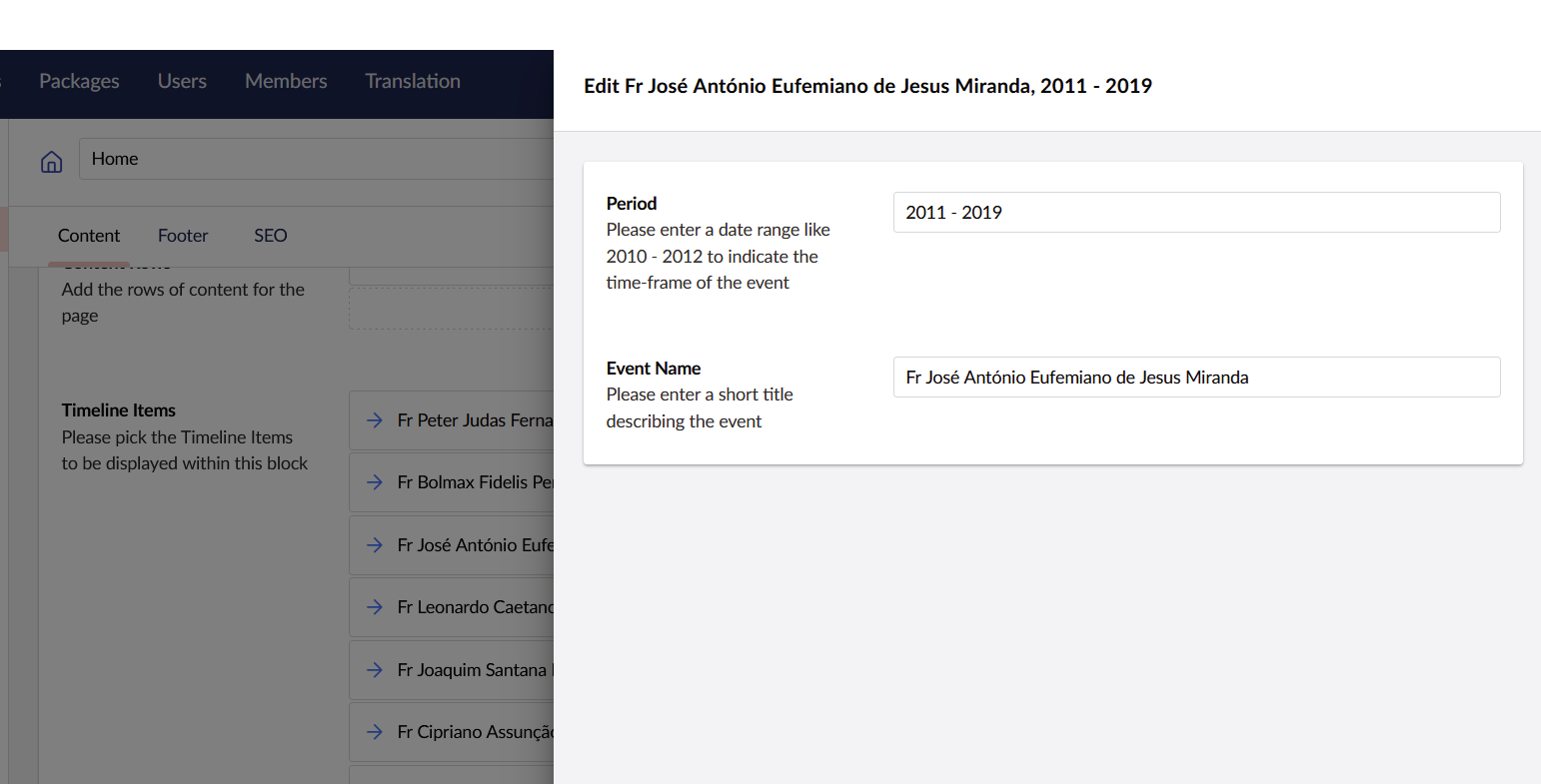 An imported Timeline Item block